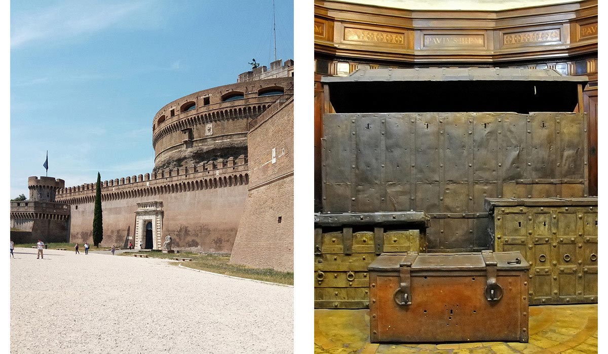 Cortile e Stanza del tesoro Castel Sant'Angelo